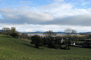 On the outskirts of Arnside with a view to distant snow covered mountains